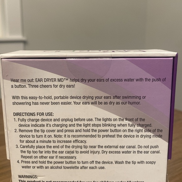 🎈Ear Dryer MD Electric Dries Excess Water After Swimming or Showering, New - Picture 12 of 14
